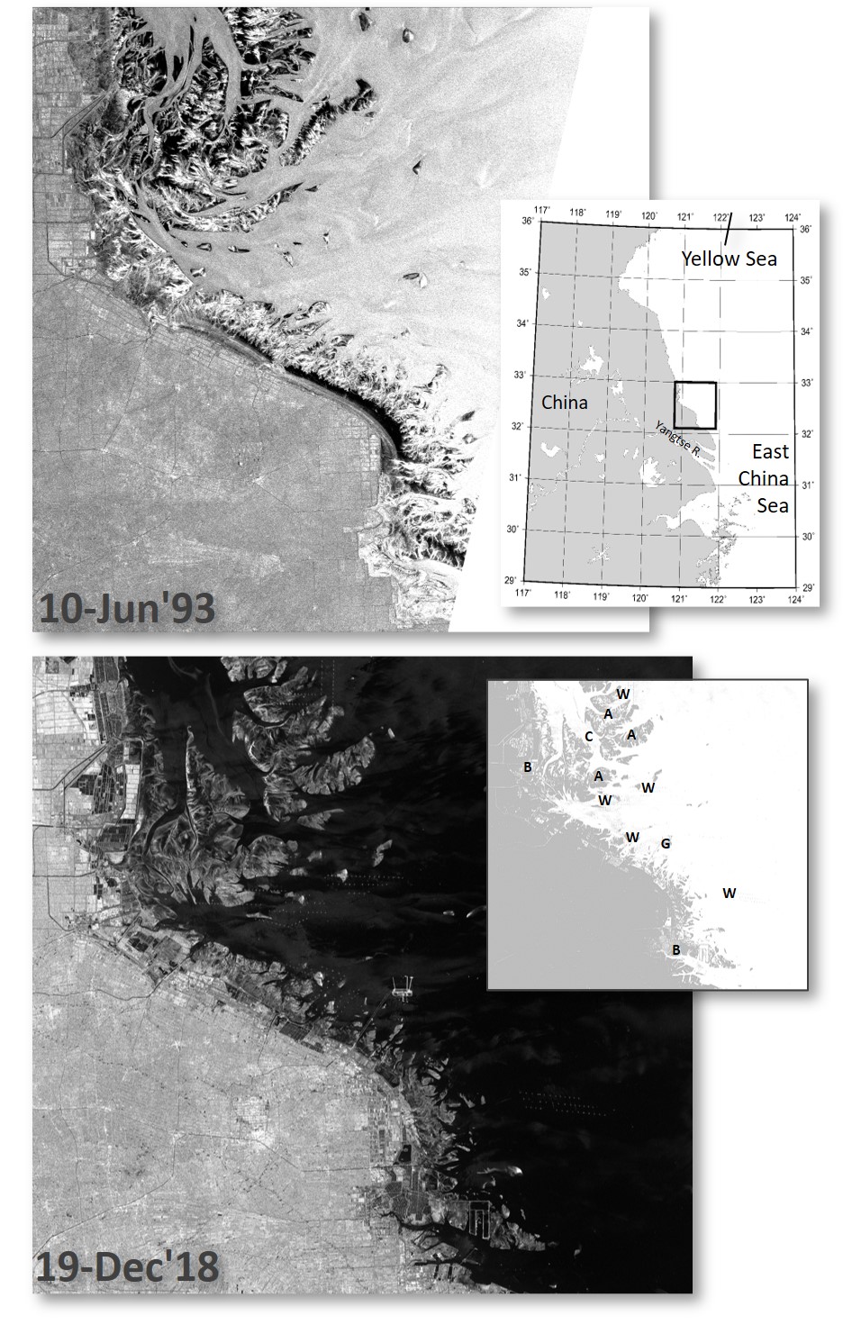 SAR images of the Chinese coast