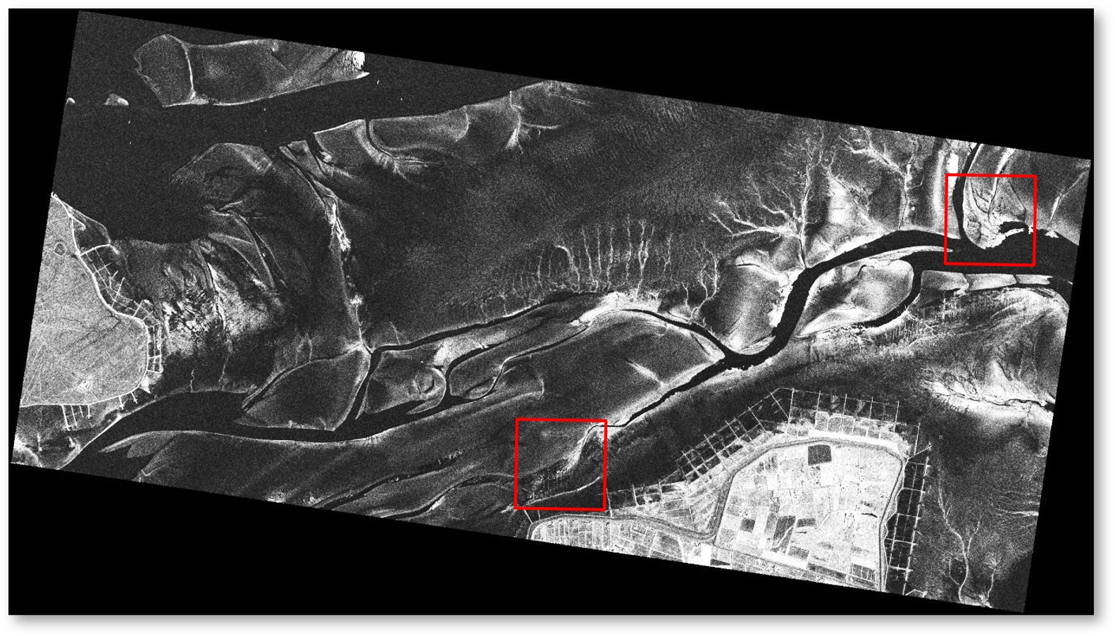 SAR image of the area of interest