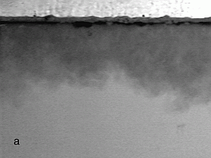 Image of the mixed layer generated by impinging rain drops